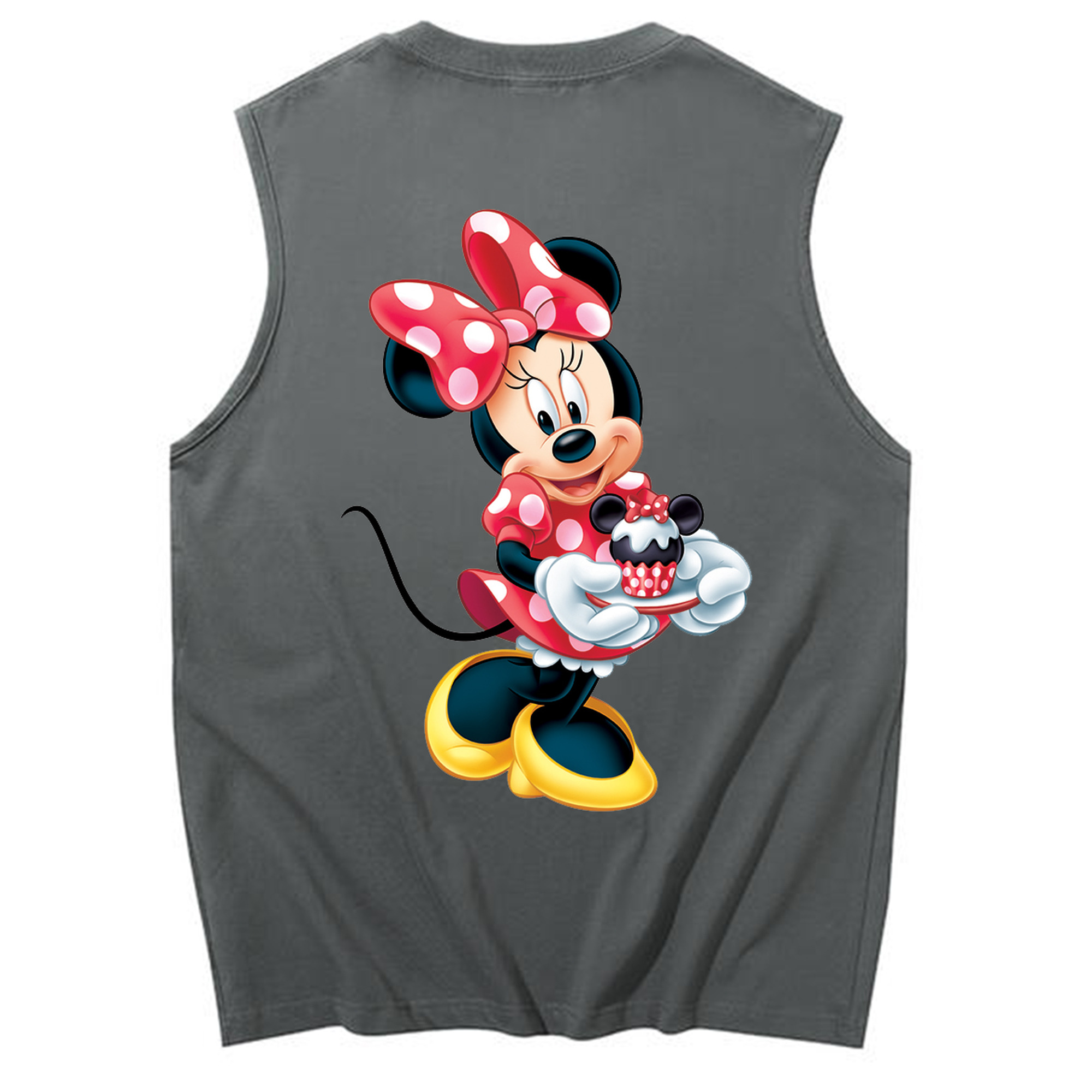 ミッキーマウス Mickey Mouse コットン100％タンクトップ（背面プリント）
